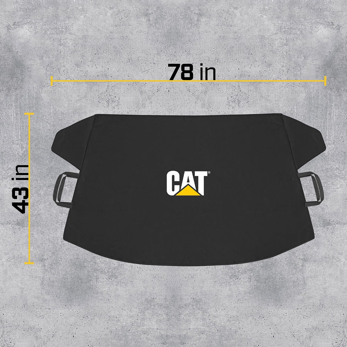 78" x 45" Windshield Snow Cover – Weatherproof Ice, Frost & Sleet Protector with Anti-Theft Straps for Cars, Trucks, Vans & SUVs, Black