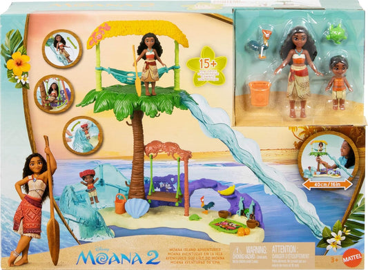 Moana 2 Island Adventure Playset – Includes Moana & Simea Dolls, 2 Friends, 5 Play Areas & 8 Accessories