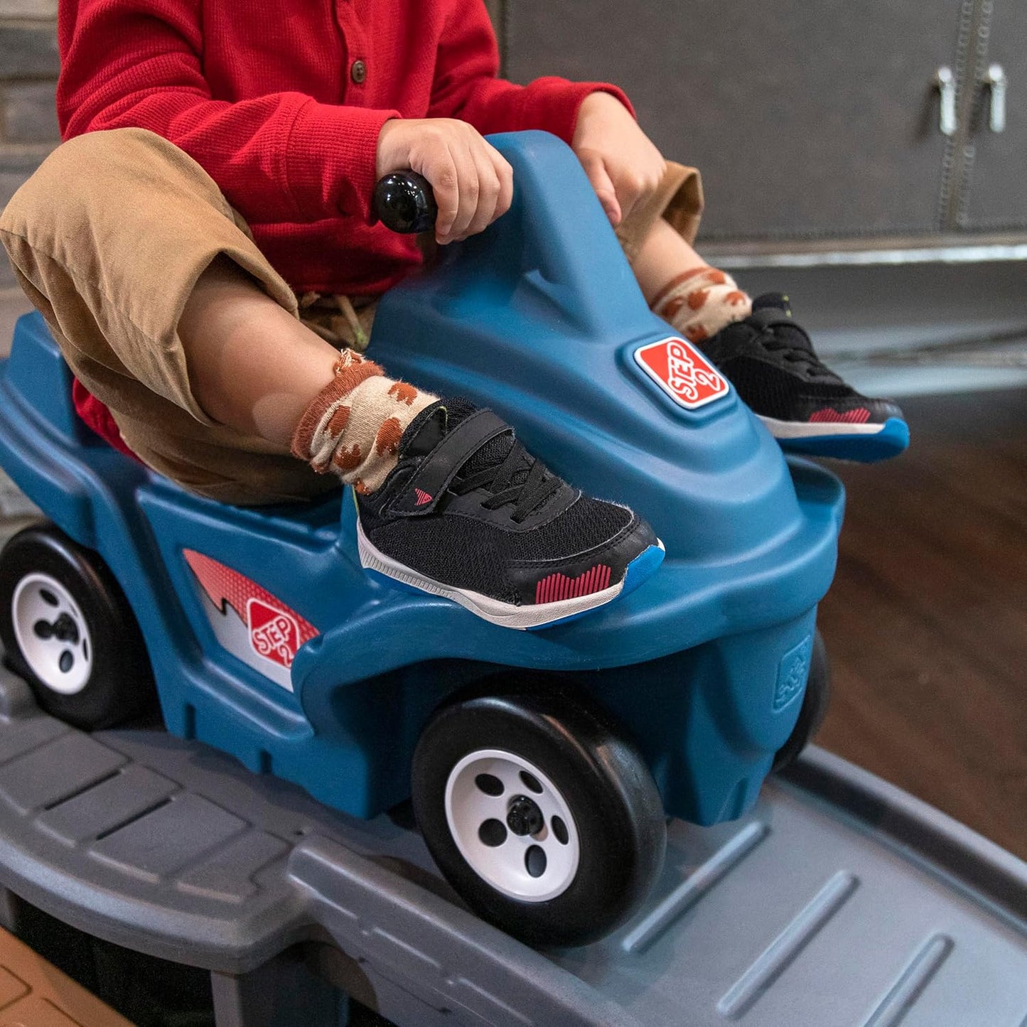 Up & Down Roller Coaster Ride-On – Indoor/Outdoor Toddler Playset (Ages 2–5, 50 lb Max)