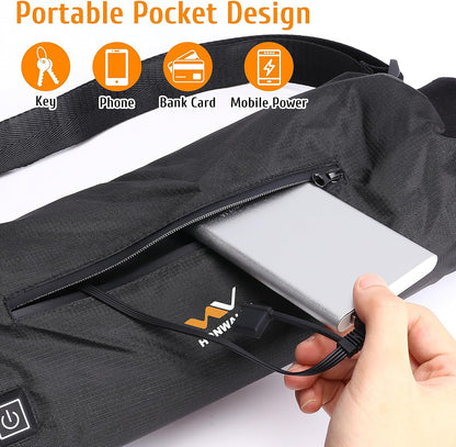 Electric Heated Hand Warmer Pouch – USB Heated Muff with Double-Sided Warming (No Built-In Battery)