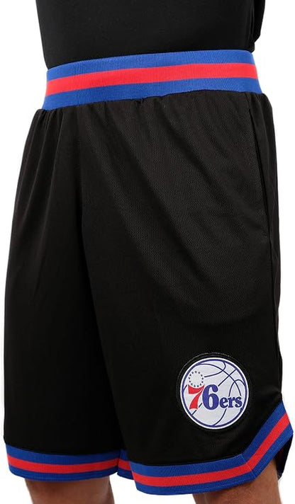 Official NBA Basketball Shorts – Men's Soft Air Mesh OG Fit Athletic Shorts, Black, Large