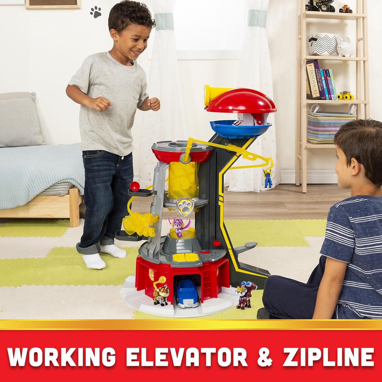 Paw Patrol Mighty Lookout Tower – Lights, Sounds, Toy Car & 4 Exclusive Figures (Ages 3+)