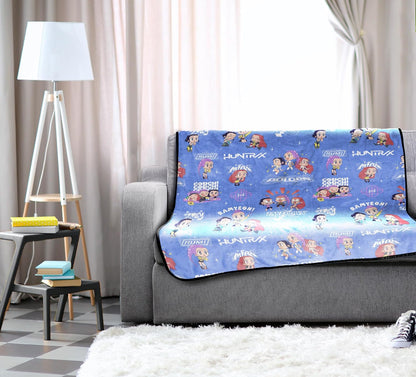 Kpop Demon Hunters Huntrix Plush Throw Blanket – Ultra Soft Fleece Kids Blanket, Purple 46x60