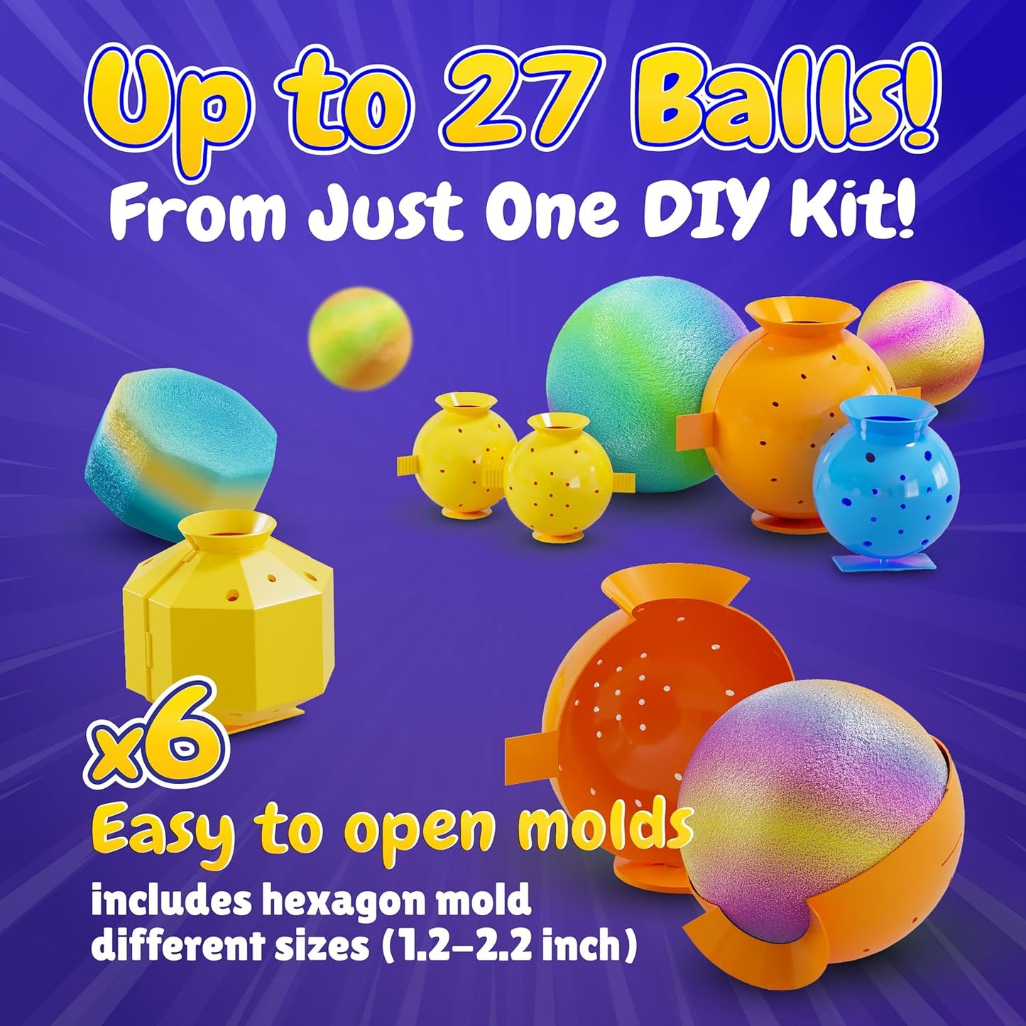 DIY Bouncy Balls Kit - Glow-in-the-Dark Craft Set for Kids