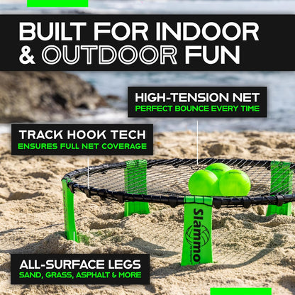 Slammo Outdoor Game Set – Fun Holiday Gift for Kids, Teens, and Family (Includes 3 Balls, Carrying Case, and Rules)