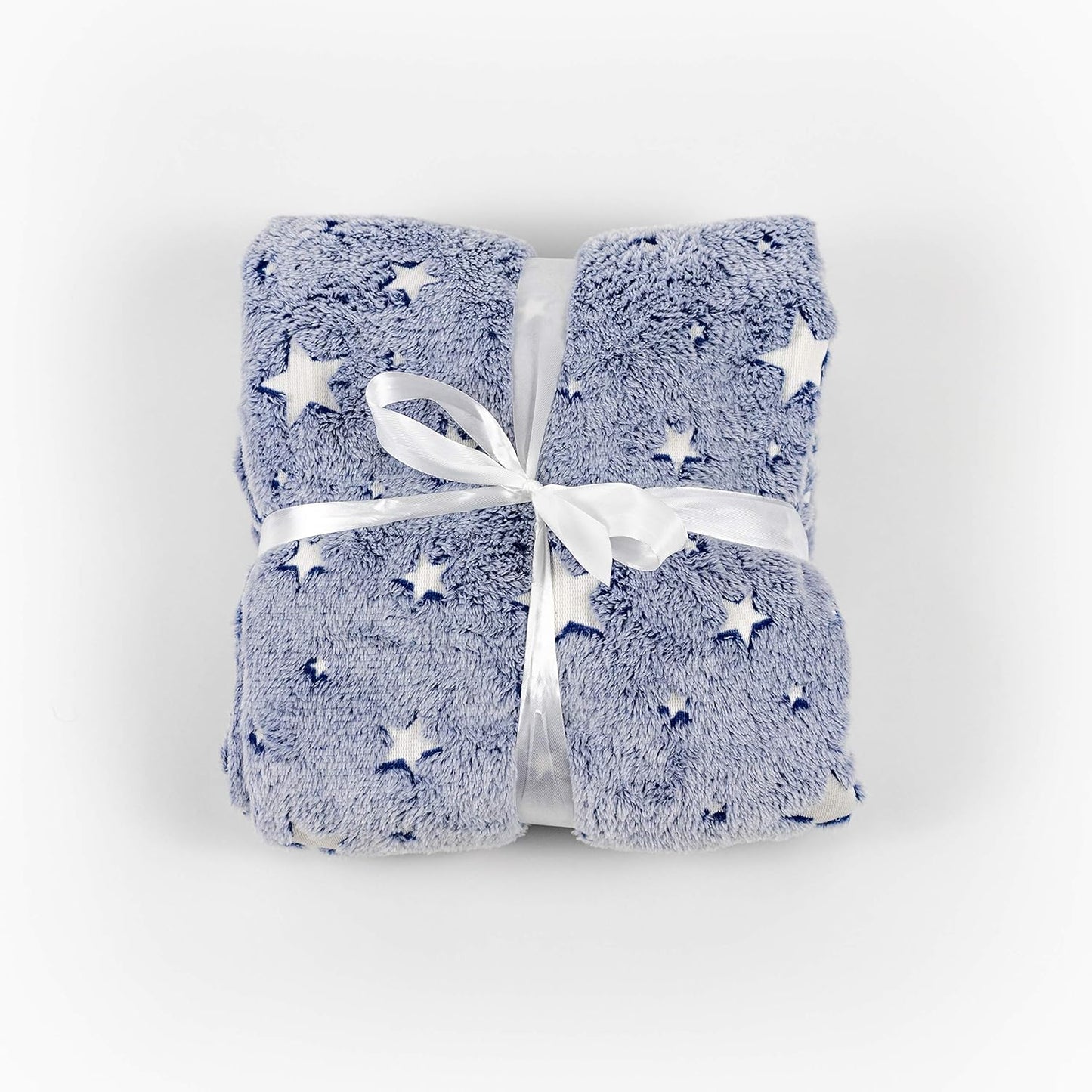 Glow-in-the-Dark Galaxy Throw Blanket – Super Soft Cozy Night Sky Blue (50" x 60")