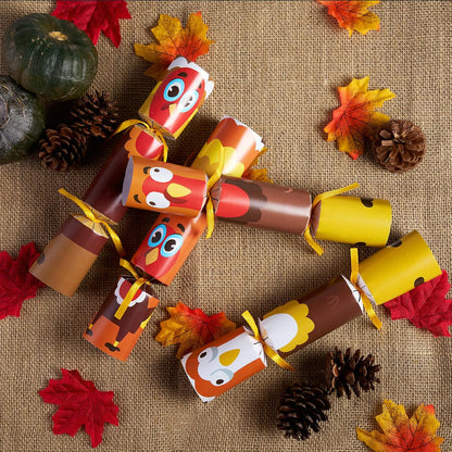 8-Pack Thanksgiving Turkey Party Favors – No-Snap Table Games with Joke Dice, Gifts & Prizes for Kids and Adults