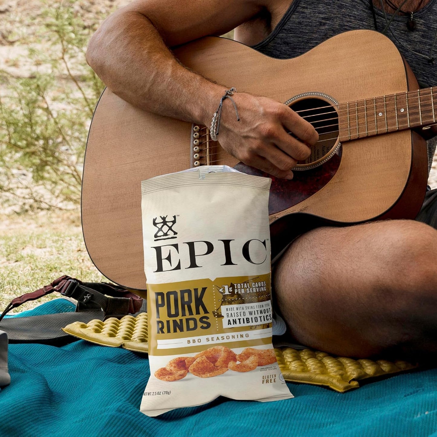 BBQ Seasoning Pork Rinds – Gluten-Free, Keto & Paleo Friendly High-Protein Snack, 2.5 oz