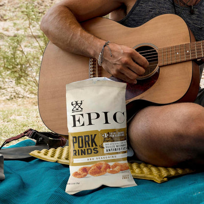 BBQ Seasoning Pork Rinds – Gluten-Free, Keto & Paleo Friendly High-Protein Snack, 2.5 oz