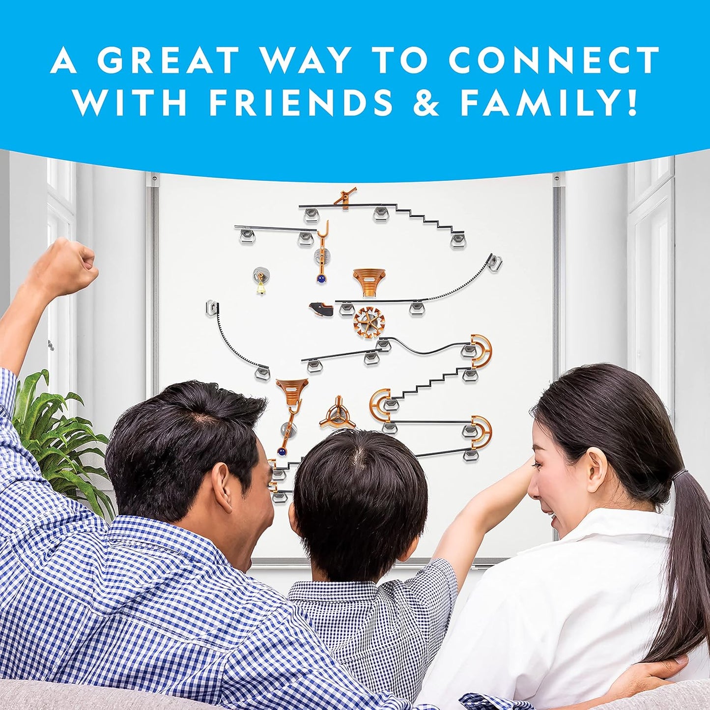 Magnetic Marble Run – 75-Piece STEM Building Set for Kids and Adults | Includes Magnetic Track, Trick Pieces, and Marbles for Creating a Marble Maze!