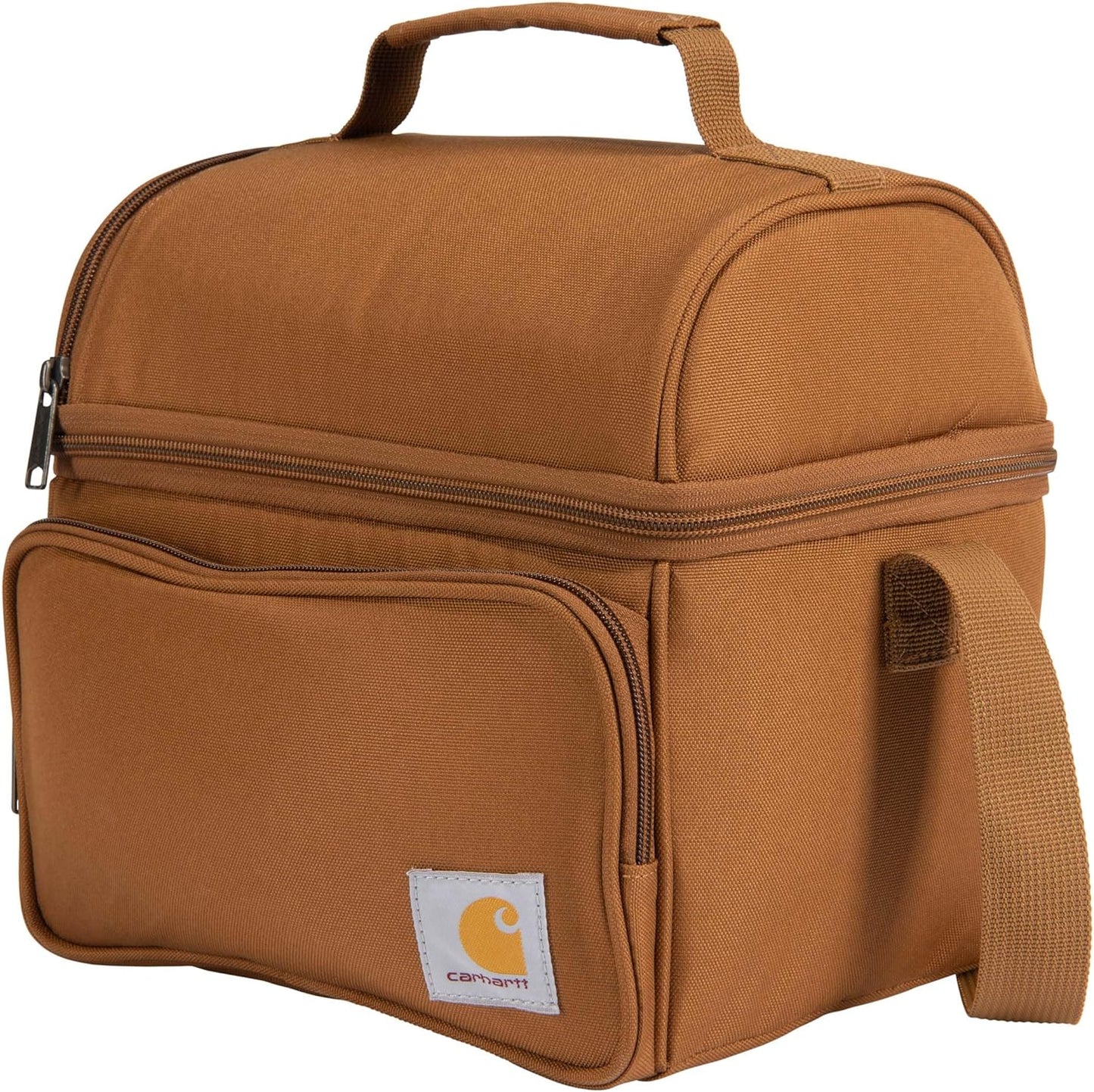 Camping Cooler, Worksite Lunchbox, Soft Shell Lunch Bag for Construction Sites, Work and Everyday Use, Brown