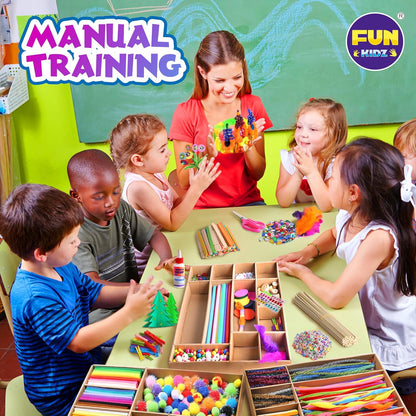 Jumbo Arts and Crafts Supplies Kit - 1600+ Creative Materials for Kids 6-12