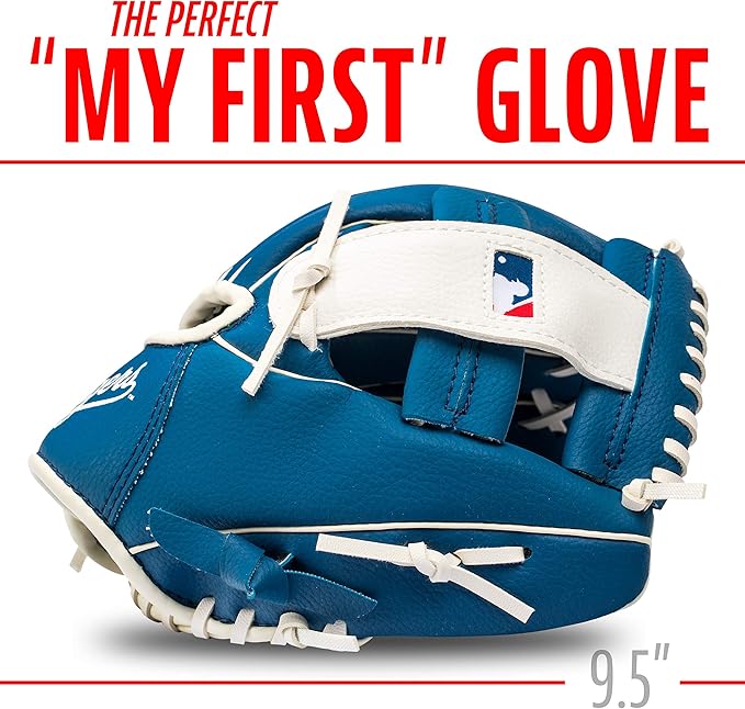 MLB Youth Teeball Glove & Ball Set - 9.5" Kids Baseball Glove