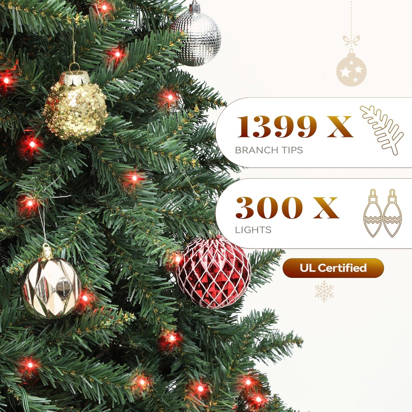 6ft Pre-Lit RGB Christmas Tree with Remote & Smart Control