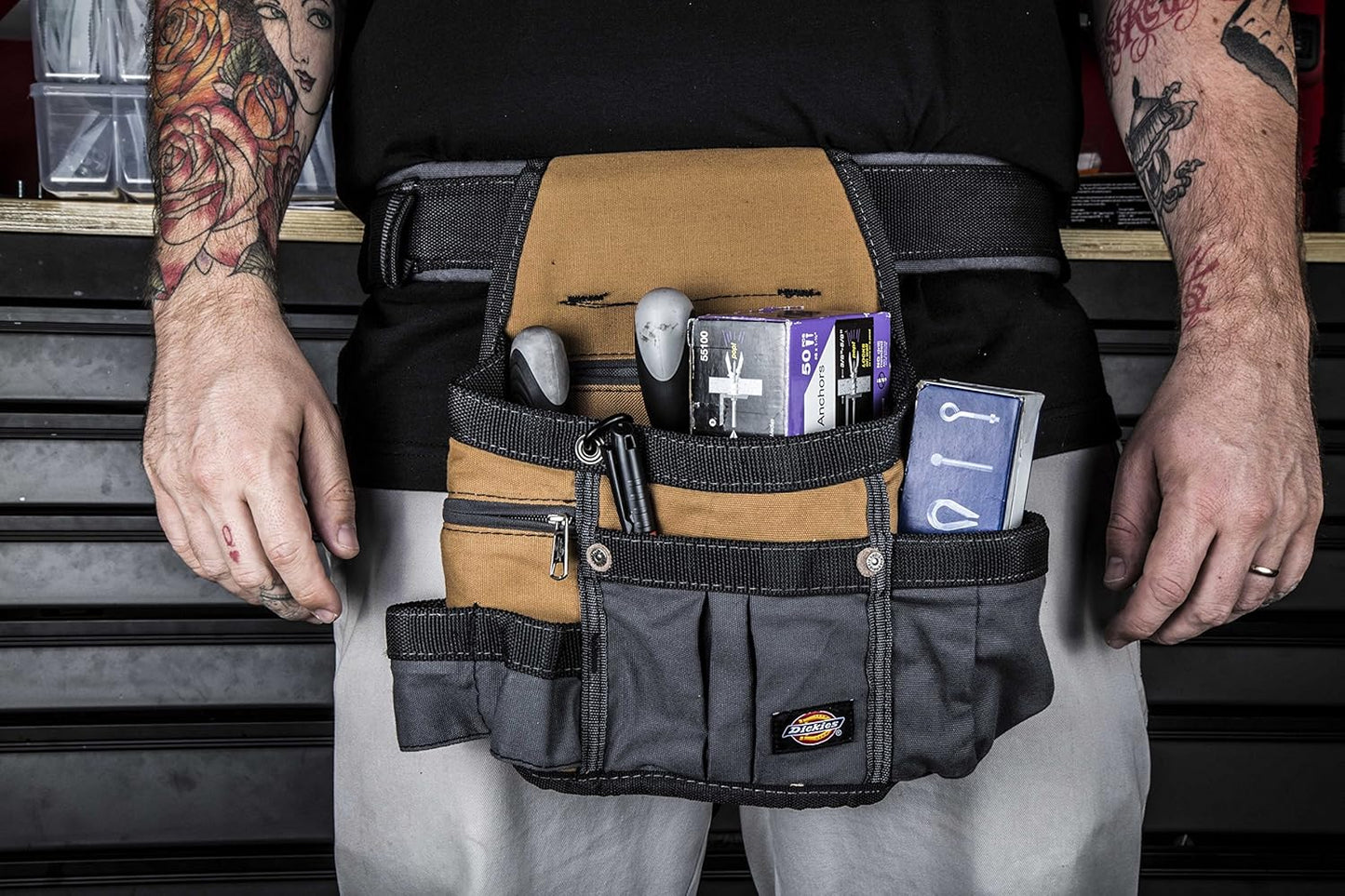 8-Pocket Padded Tool Belt – Utility Pouch with Adjustable 3" Belt, Durable Canvas Construction