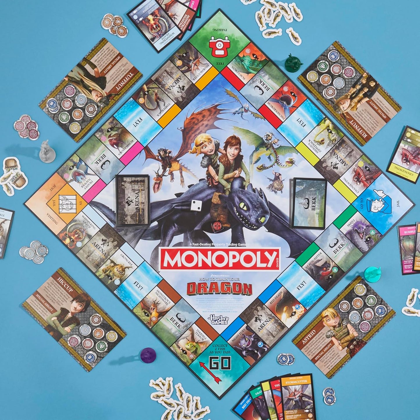 Monopoly: How to Train Your Dragon Edition | Ages 8+, 2-4 Players, 45 Minutes - Fun for All Ages!
