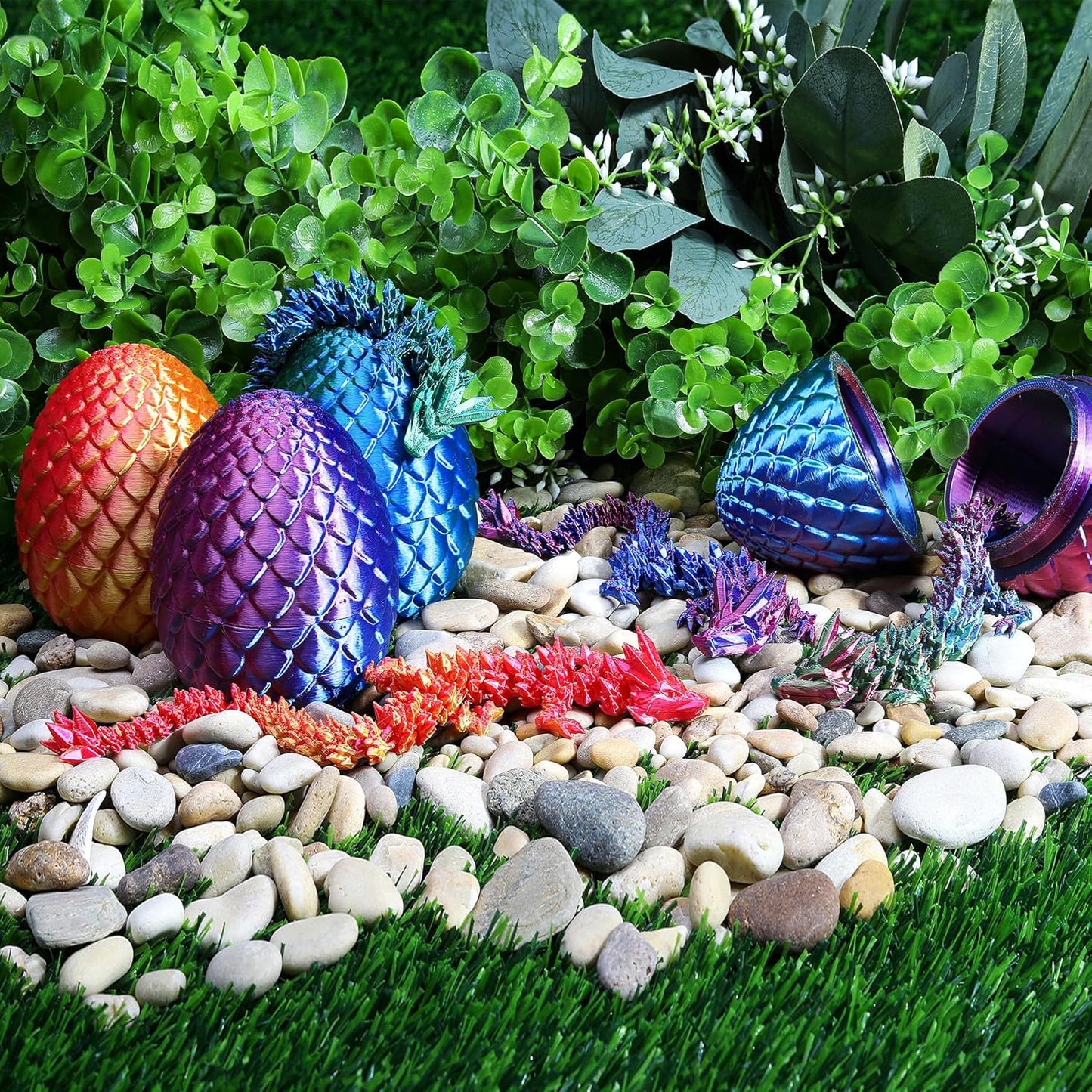 3D Printed Dragon Surprise Egg – Dinosaur Fidget Toy Gift for Kids, Birthdays & Holidays – Purple