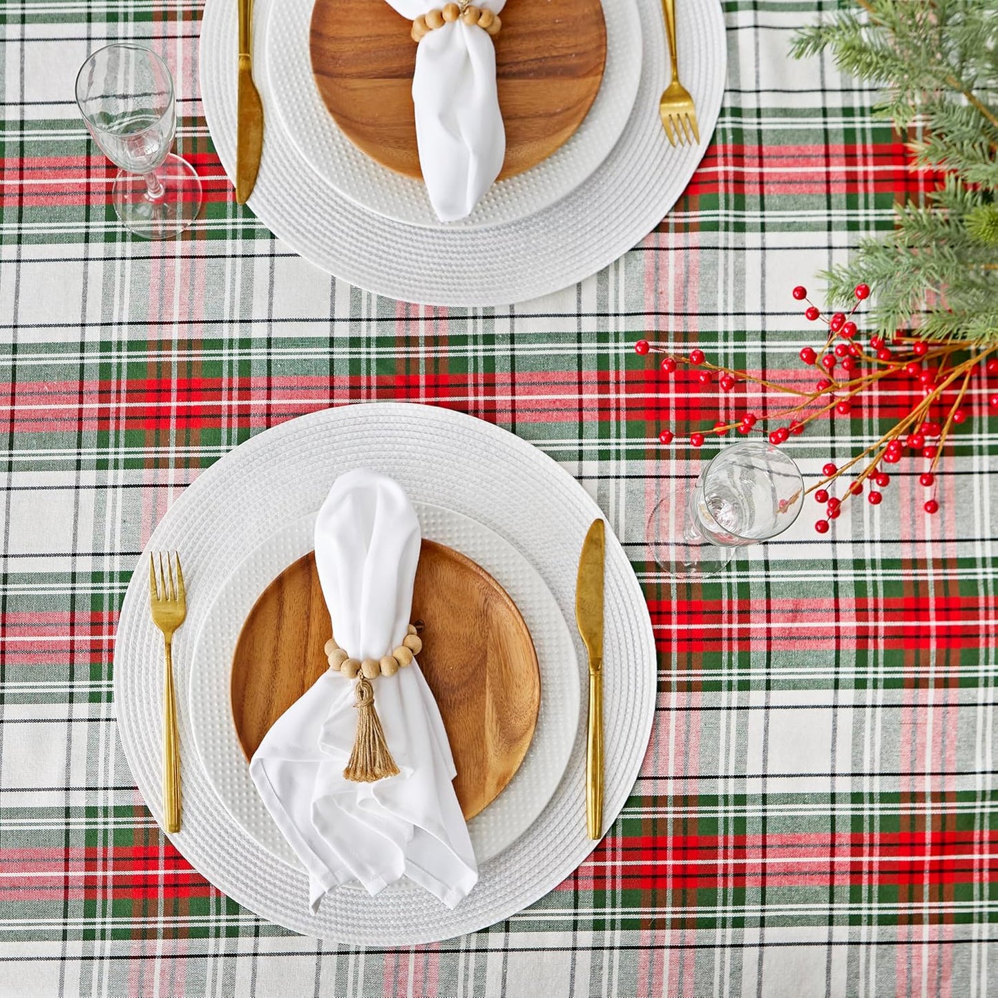 Christmas Tablecloth 60x104 - Red, Green & White