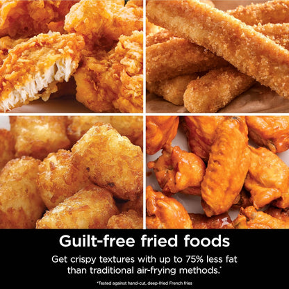 Air Fryer, 120 Volts, Nonstick Basket & Crisper Plate, Grey