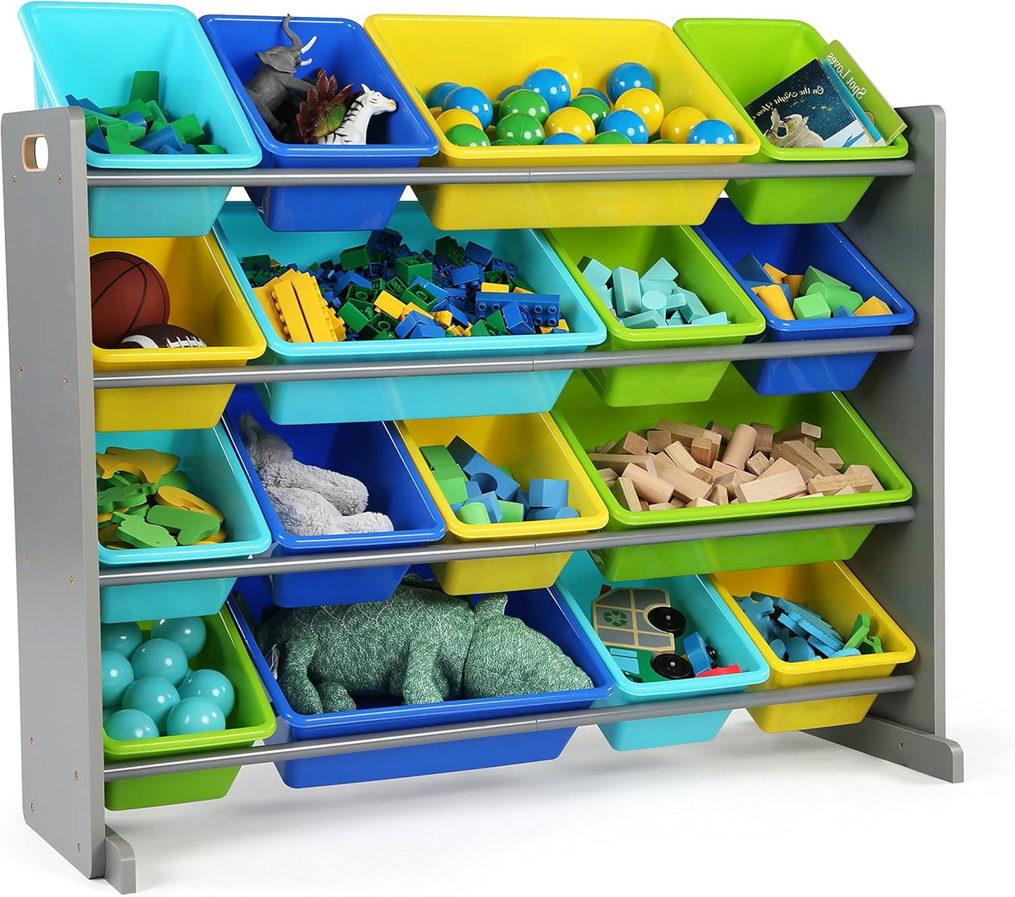 Large Toy Storage Organizer with 16 Removable Bins