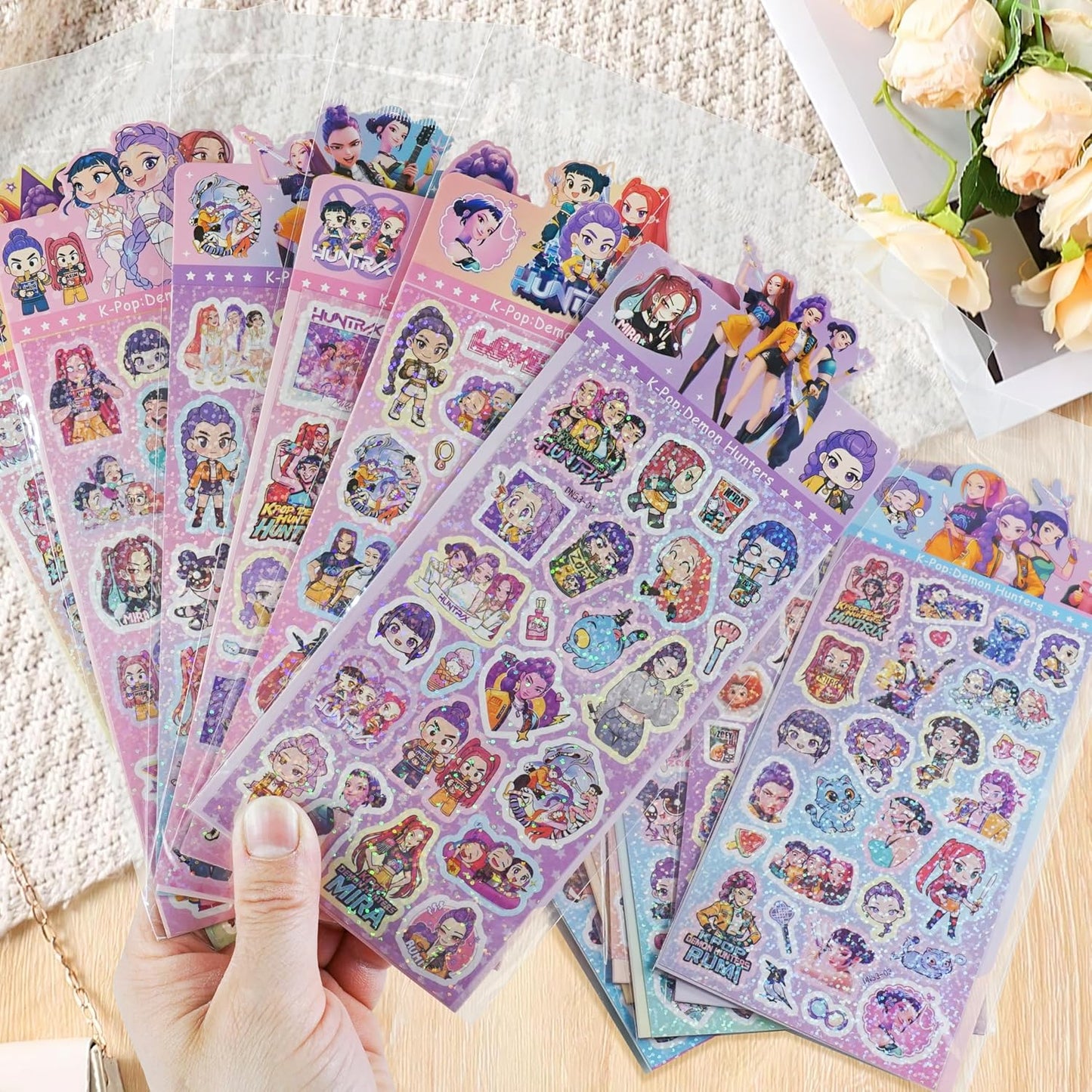Demon Hunters Aesthetic Sticker Pack – 308 PCS Decals for Laptop, Phone, Water Bottle & Journal