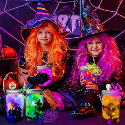 6-Piece Halloween Lantern Craft Kit for Kids – DIY Art Project & Party Activity for Ages 6–12, Basket Stuffer Gifts