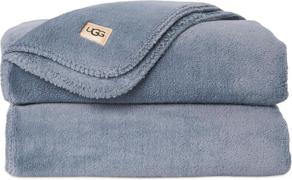 Denim Blue Plush Fleece Throw Blanket, 50" x 70"