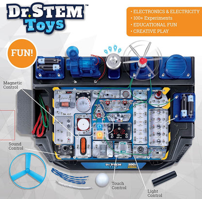 Dr. STEM Circuit Science Kit – 100+ Electrical Experiments with Lights, Sounds & Action (Ages 8+)