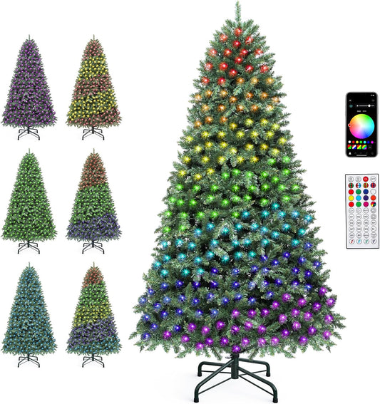 6ft Pre-Lit RGB Christmas Tree with Remote & Smart Control