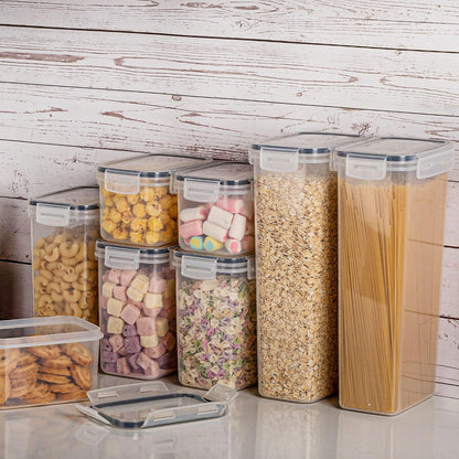 24-Piece Airtight Plastic Food Storage Container Set with Lids for Kitchen and Pantry Organization