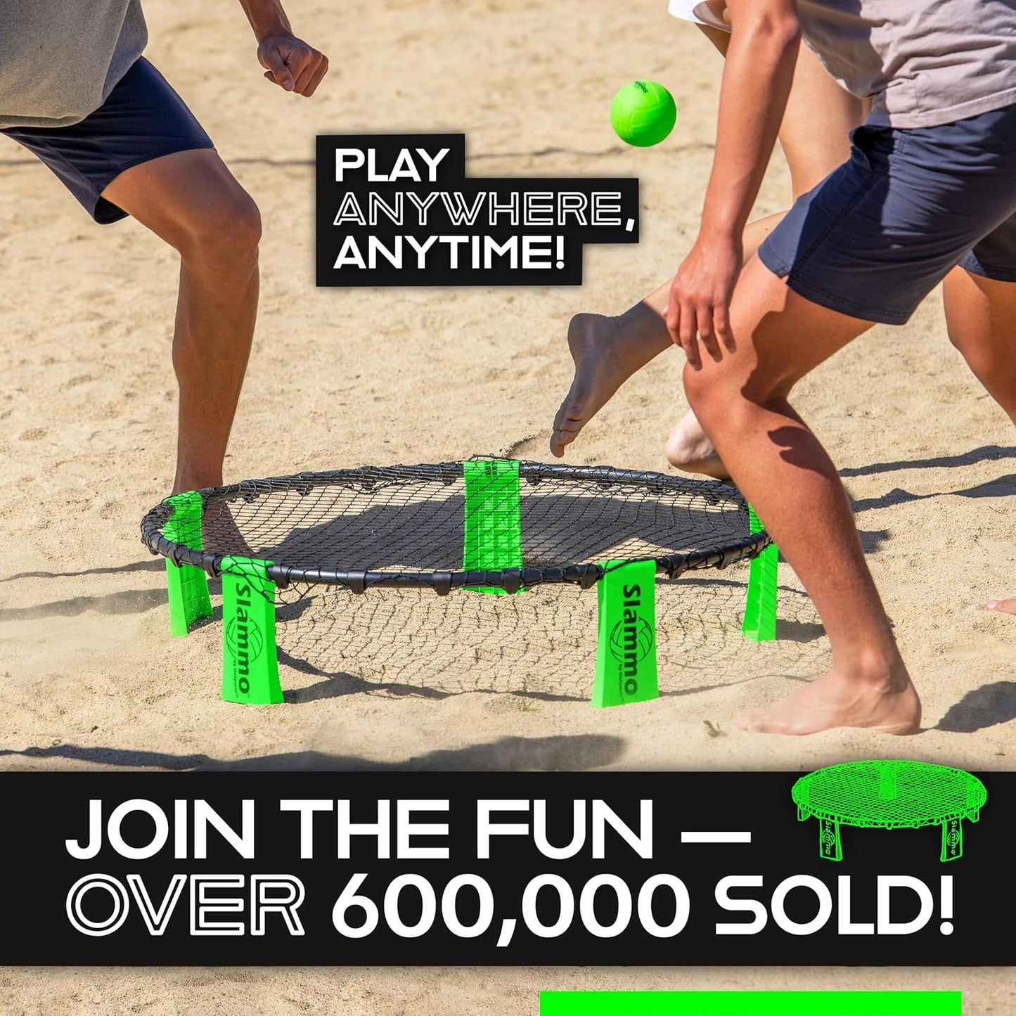 Slammo Outdoor Game Set – Fun Holiday Gift for Kids, Teens, and Family (Includes 3 Balls, Carrying Case, and Rules)