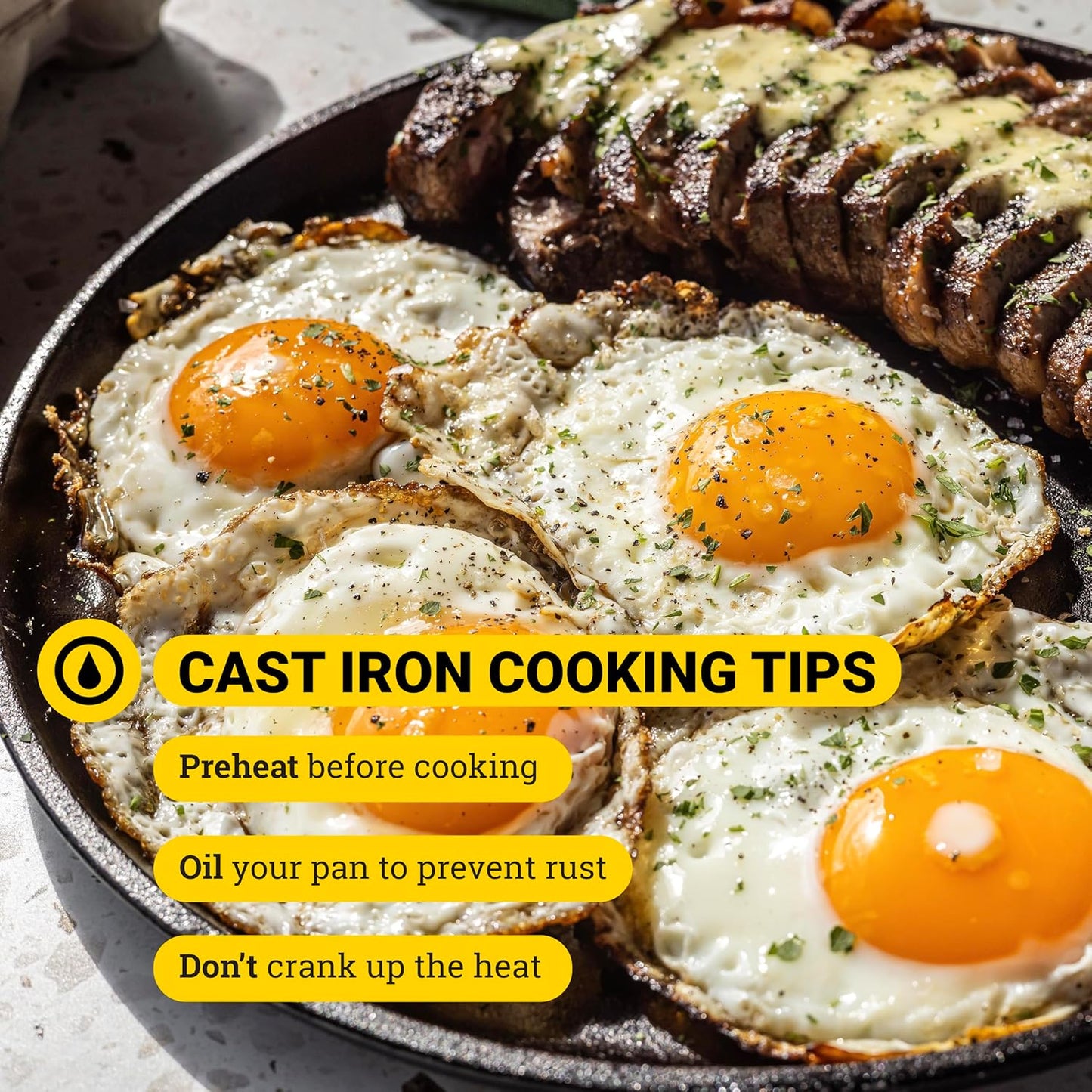 Pre-Seasoned Cast Iron Round Griddle – 10.5-Inch, Stovetop to Campfire Ready