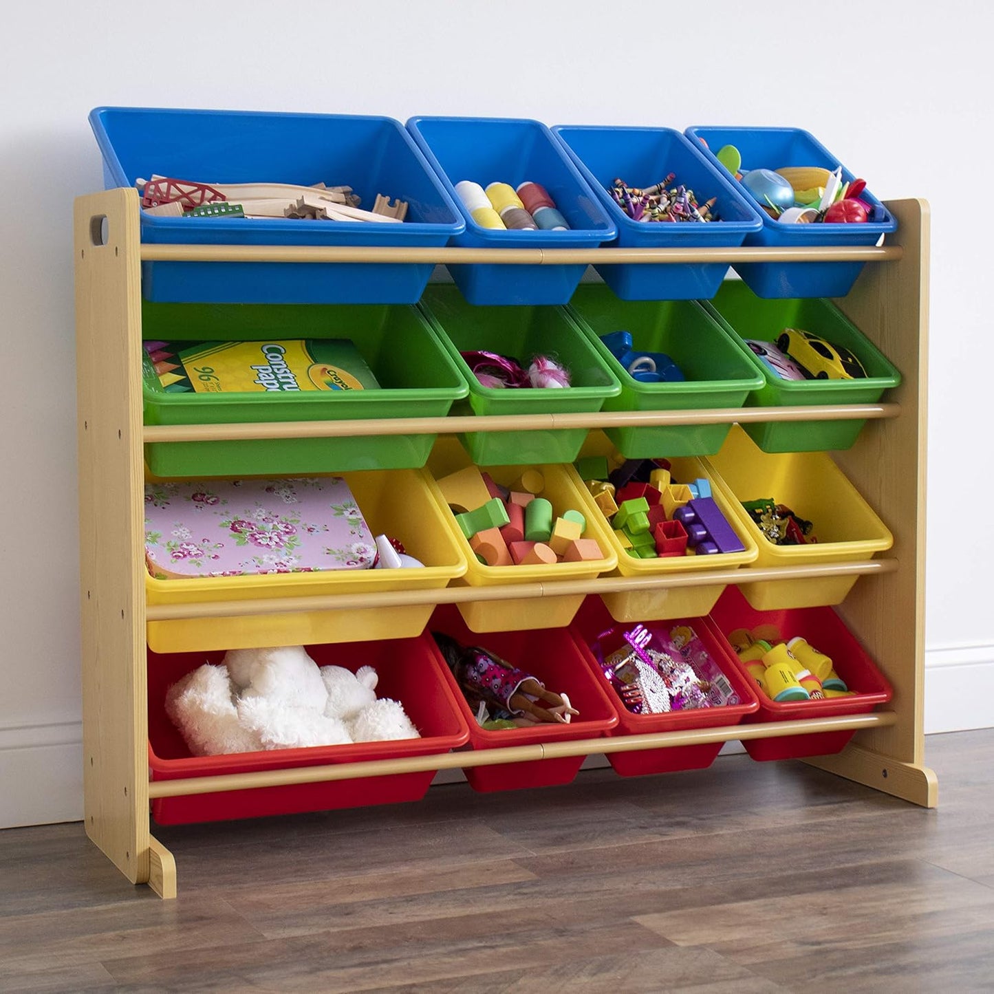Large Toy Storage Organizer with 16 Removable Bins