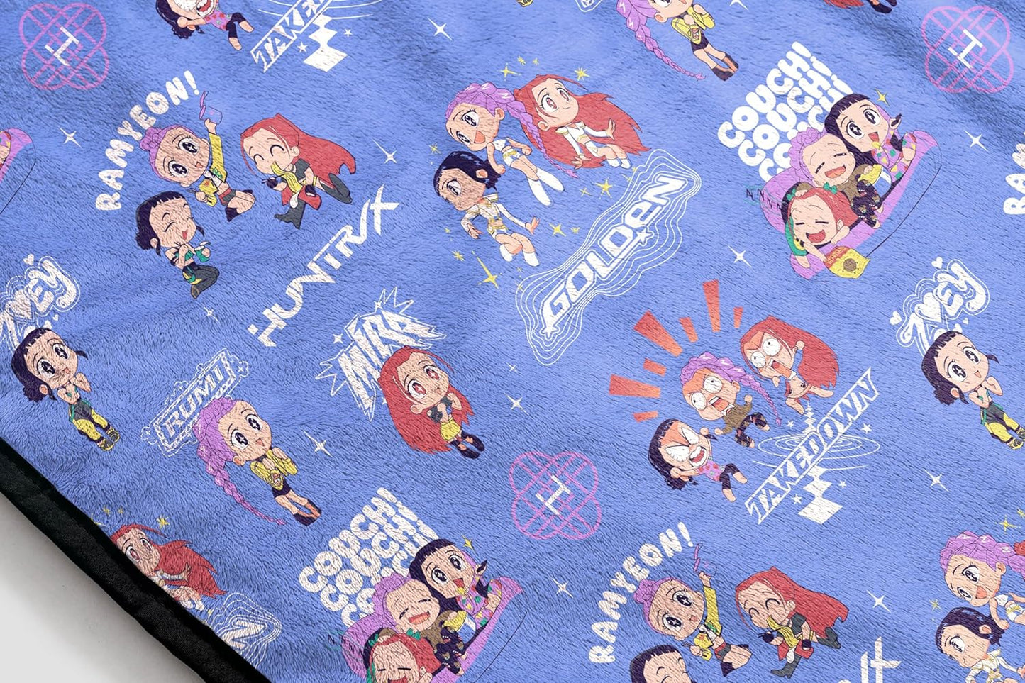 Kpop Demon Hunters Huntrix Plush Throw Blanket – Ultra Soft Fleece Kids Blanket, Purple 46x60