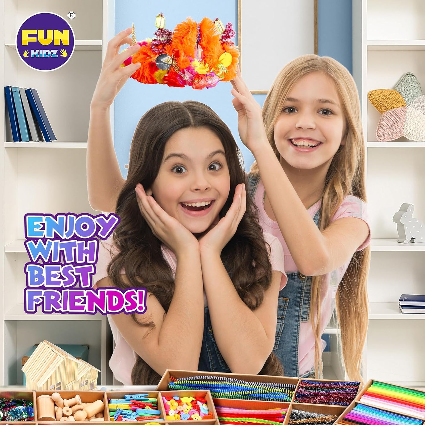 Jumbo Arts and Crafts Supplies Kit - 1600+ Creative Materials for Kids 6-12