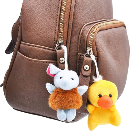 24-Pack Mini Animal Plush Toys - 3" Keychain Decorations for Kids