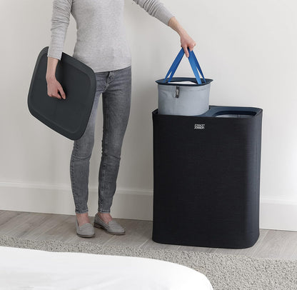 90L Laundry Hamper with Lid and 2 Removable Bags with Handles