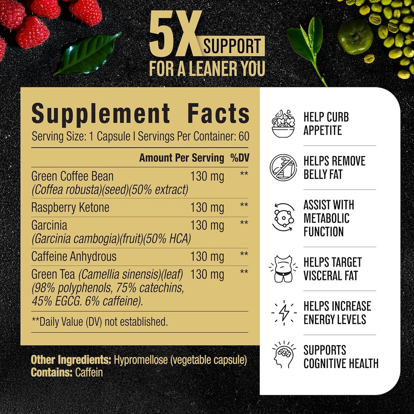 Male Performance Burner – GLP-1 Support Fat Burner for Men, Energy & Muscle Support (60 Capsules)