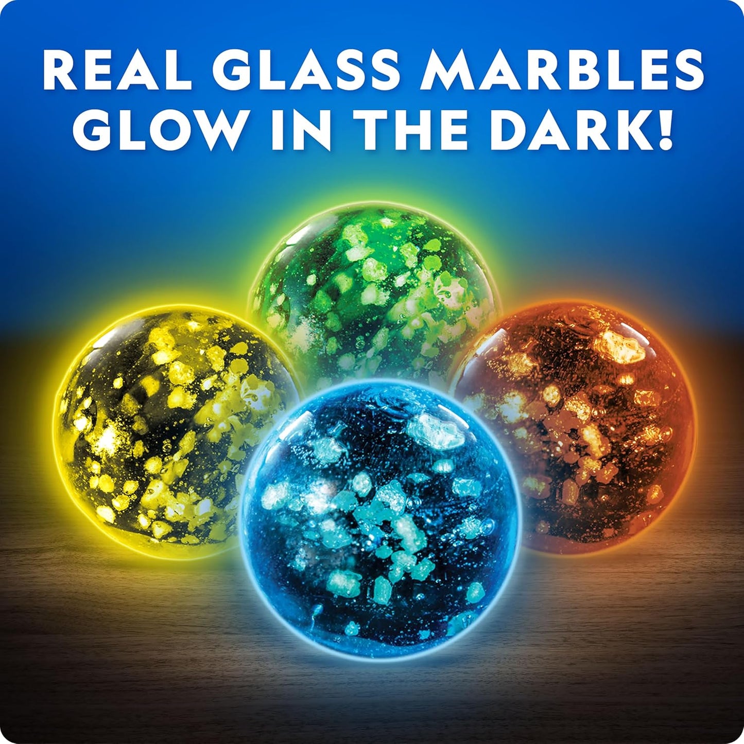 National Geographic Glowing Marble Run – 250-Piece STEM Set with 50 Glow-in-the-Dark Marbles & Storage Bag