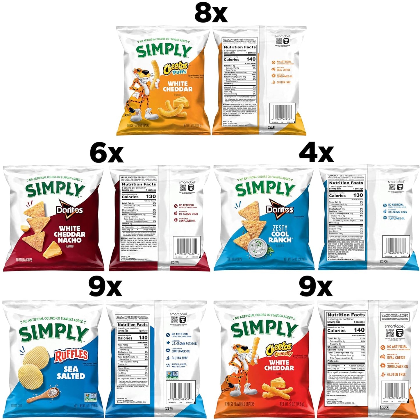 Organic Snacks Variety Pack – 36 Count, 0.875 oz Individual Bags – Packaging May Vary
