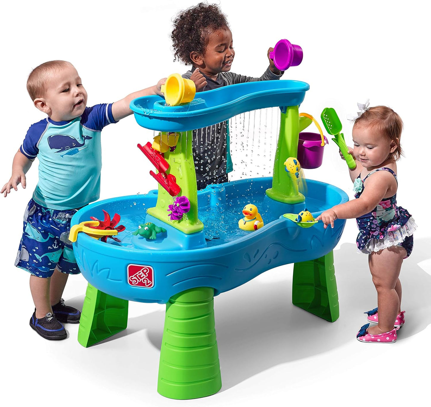 Rain Showers Splash Pond Water Table – Kids Sensory Playset with 13 Accessories (Ages 1.5+)