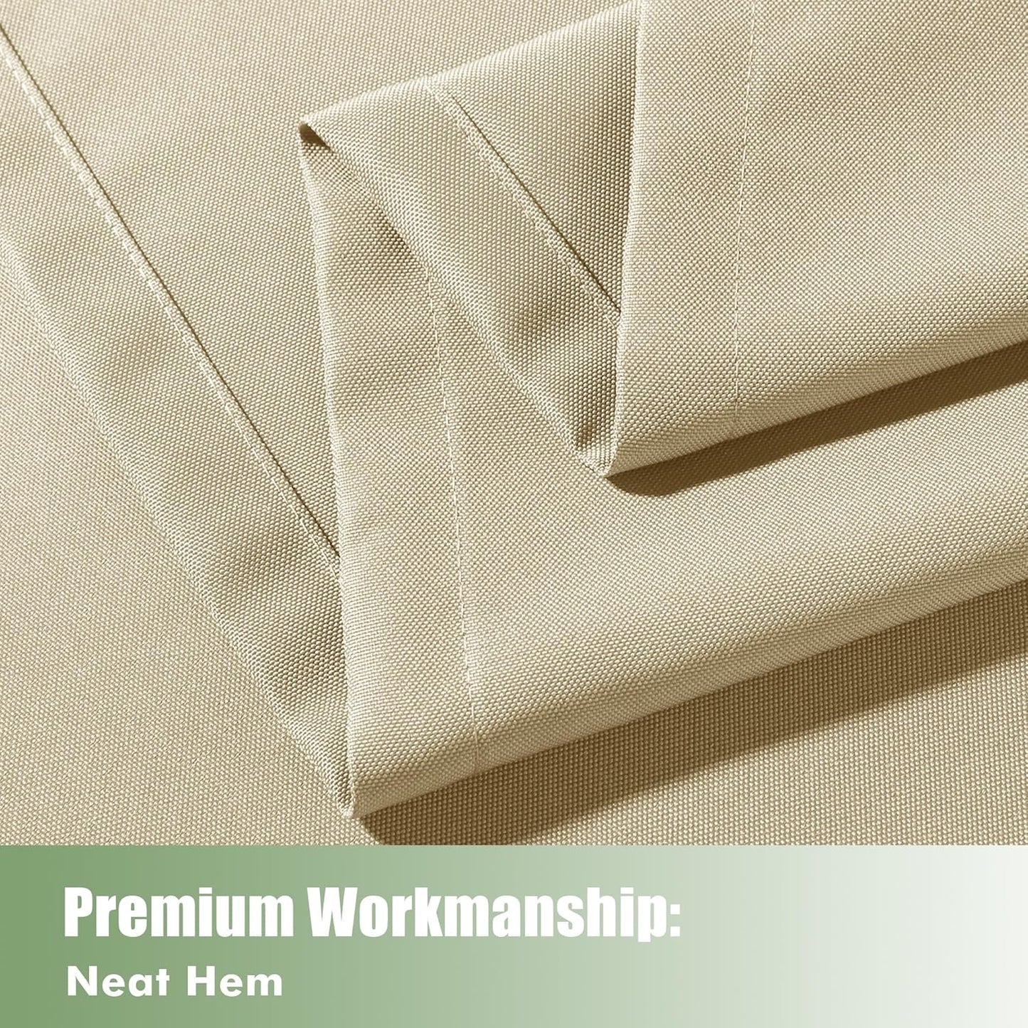 6 Panels Outdoor Privacy Curtains for Cabana Porch Pergola, Sunlight & UV Blocking