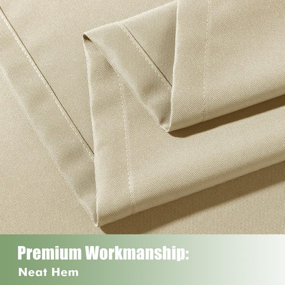 6 Panels Outdoor Privacy Curtains for Cabana Porch Pergola, Sunlight & UV Blocking