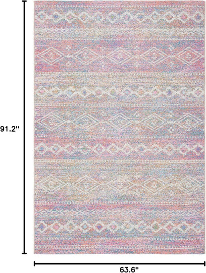 Rectangular Area Rug, Non-Shedding Indoor/Outdoor Easy-Clean