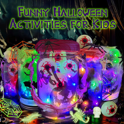 6-Piece Halloween Lantern Craft Kit for Kids – DIY Art Project & Party Activity for Ages 6–12, Basket Stuffer Gifts