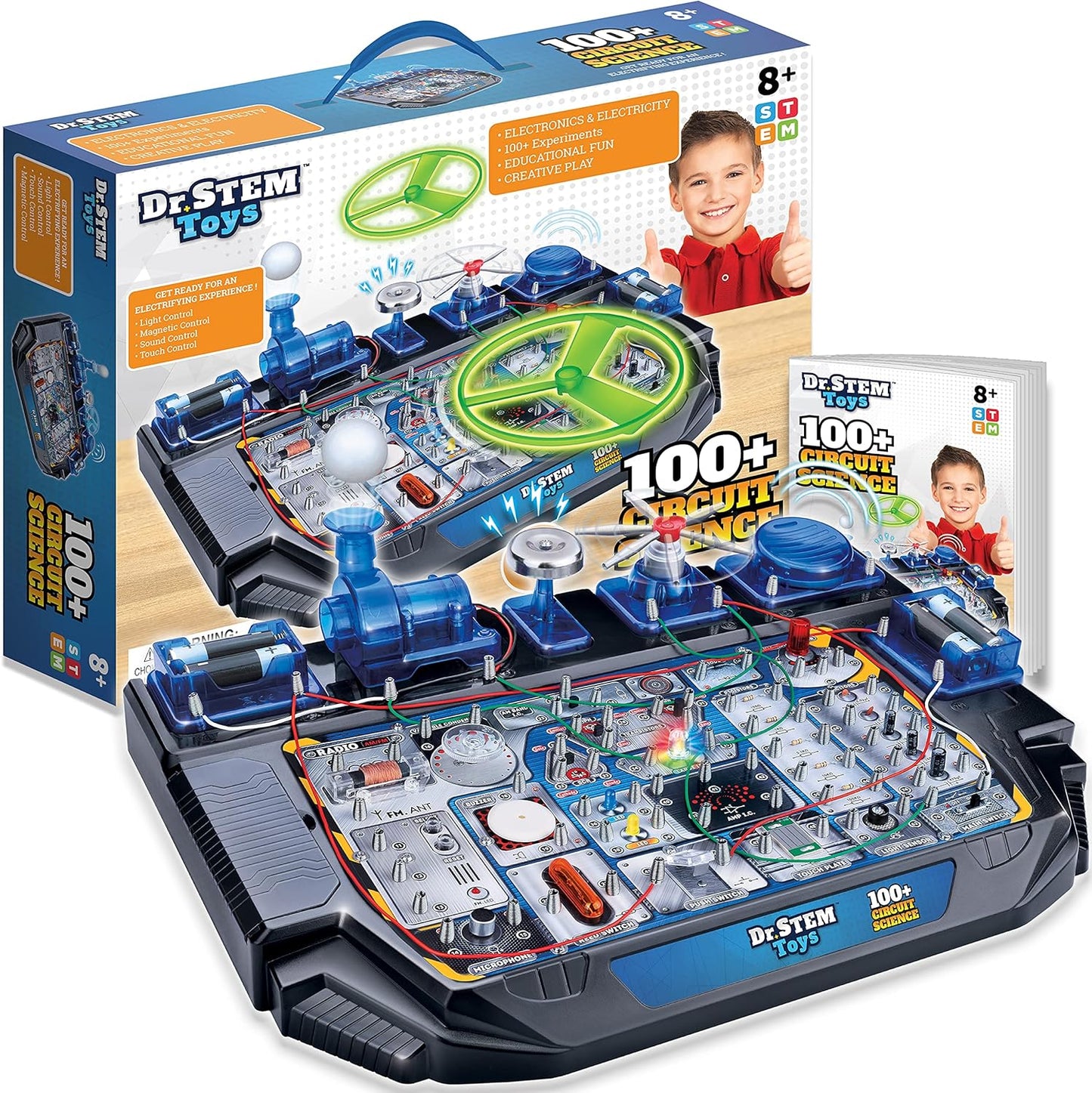 Dr. STEM Circuit Science Kit – 100+ Electrical Experiments with Lights, Sounds & Action (Ages 8+)