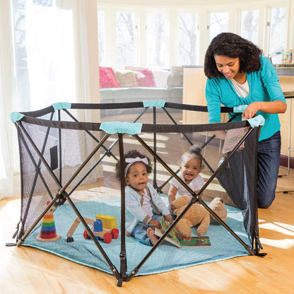 Aqua Splash Pop ‘N Play Deluxe Playard: Compact Indoor/Outdoor Pen