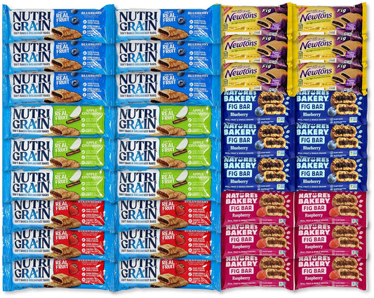 Healthy Snack & Fruit Bar Variety Pack – 6 of Each Flavor, 36 Individually Wrapped Bars