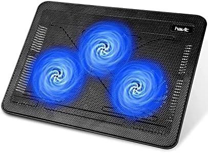 Slim Laptop Cooling Pad, 15.6"-17", USB Powered, 3-Fan Portable Cooler