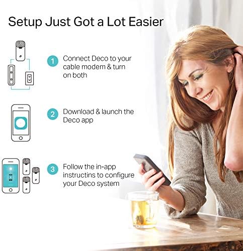 Mesh AC1900 WiFi System – Up to 5,500 Sq. Ft. Coverage, Replaces WiFi Router and Extender, Gigabit Ports, Works with Alexa, 3-Pack